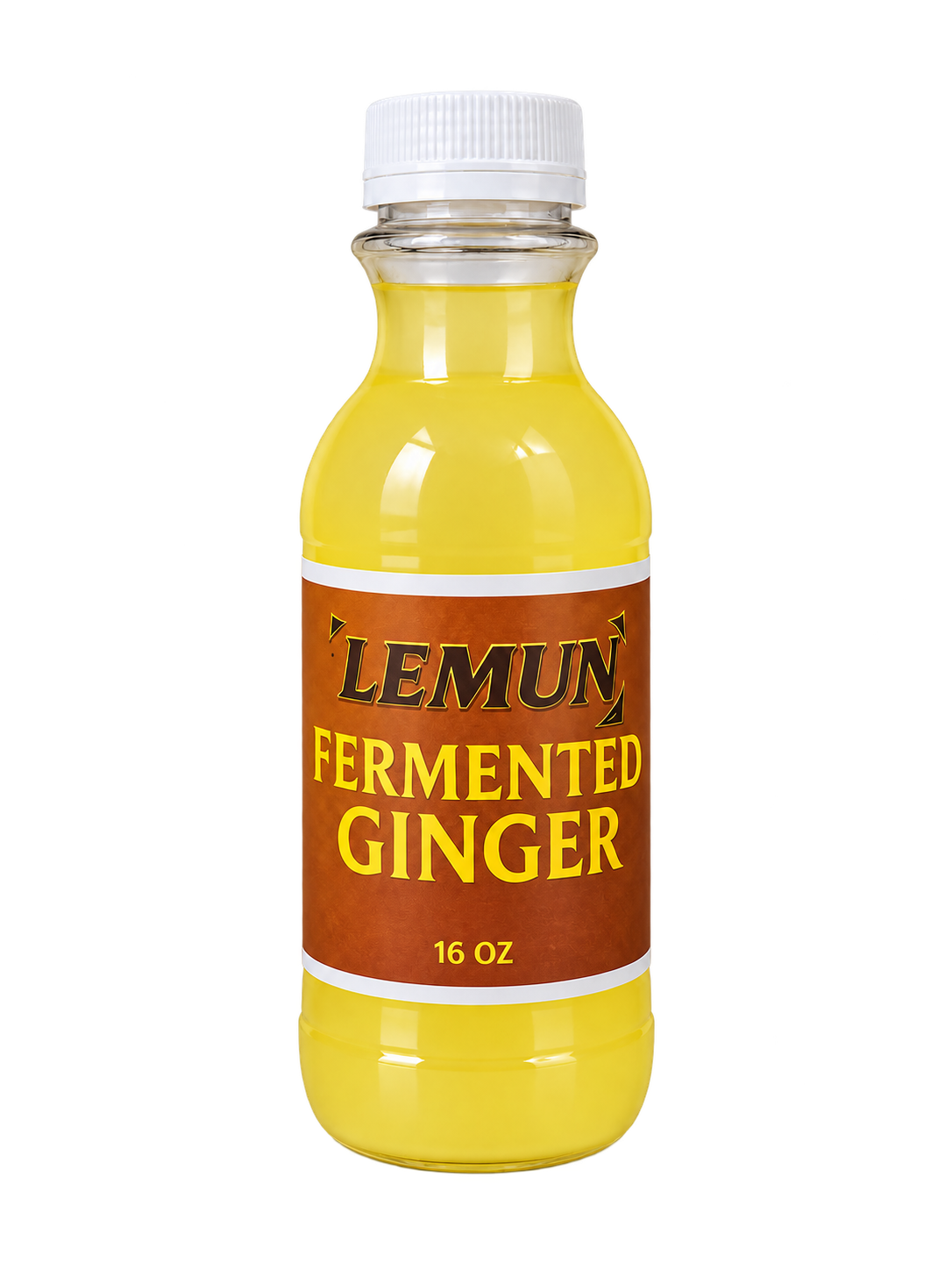 Fermented Ginger, Lemun 16 oz bottle